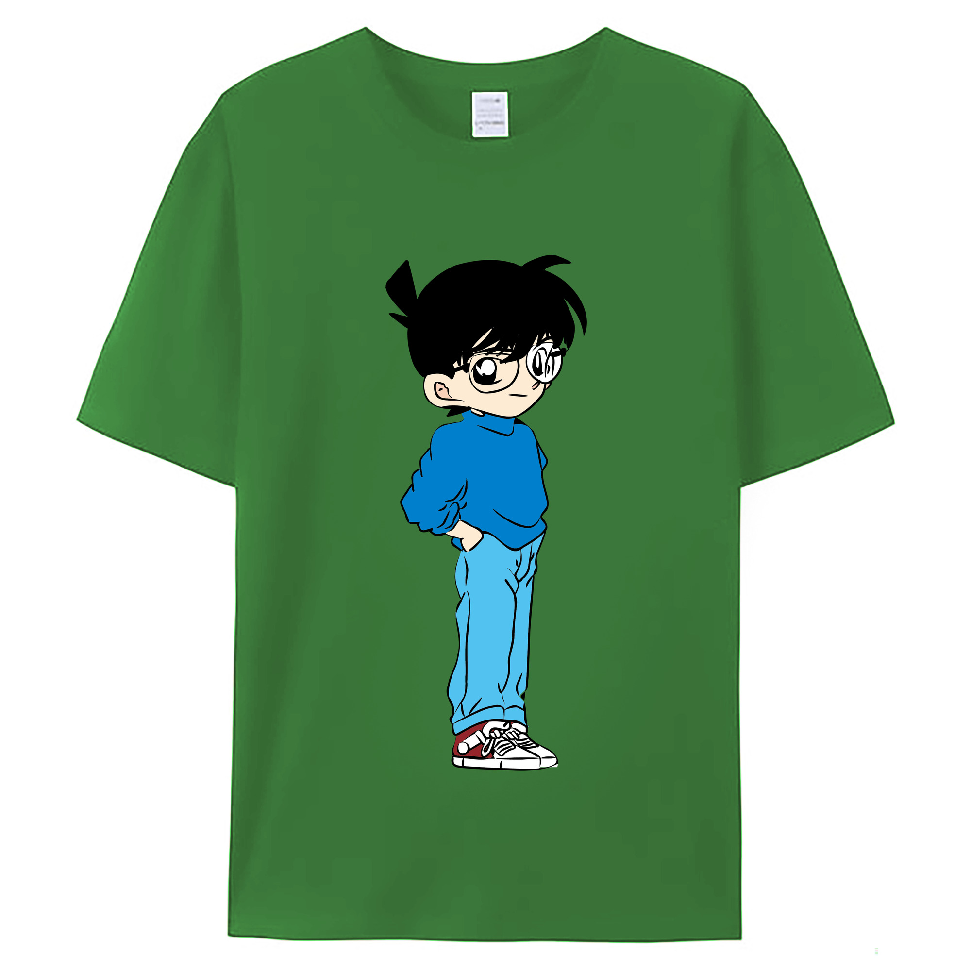 （画像用） 名探偵コナン 江戸川 コナン Detective Conan Conan Edogawa レディースカジュアルプリントTシャツ（綿100％）